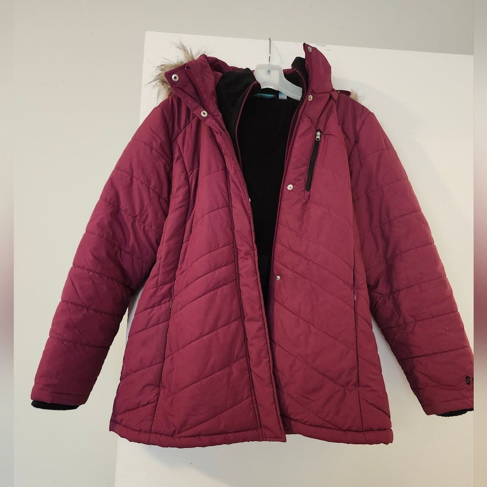 Women's Quilted Jacket - Burgundy